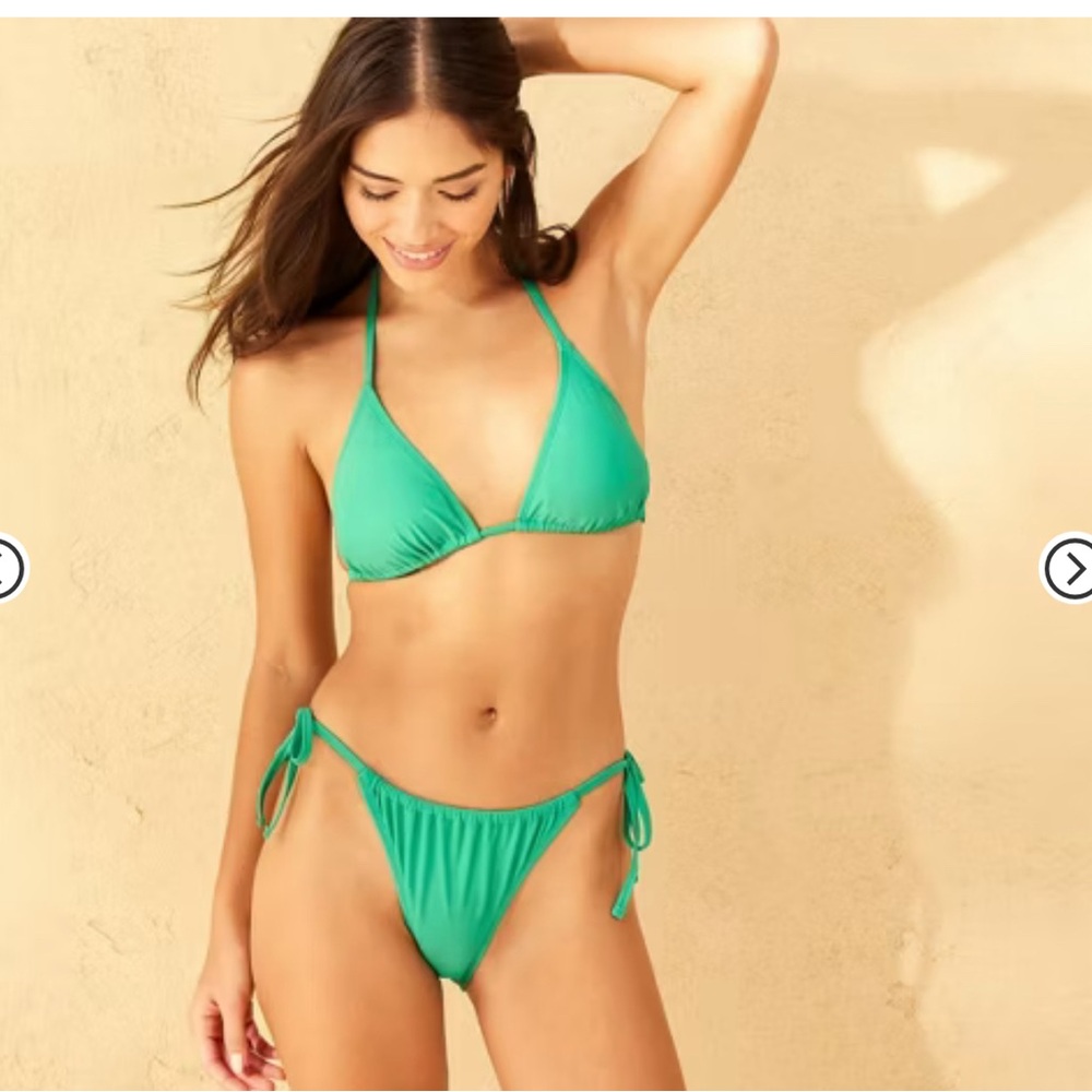 Women's Low-Rise High Leg Cheeky Side-Tie Bikini Bottom